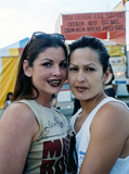 Two people cheek to cheek at the Pride Festival, 1998