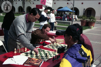 Chess Club at spring Open House, 1998