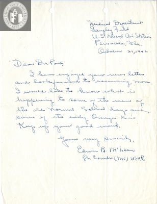 Letter from Edwin B. McLean, 1942