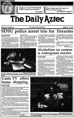 The Daily Aztec: Tuesday 02/10/1987