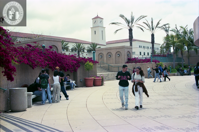 In front of the Infodome, 1996