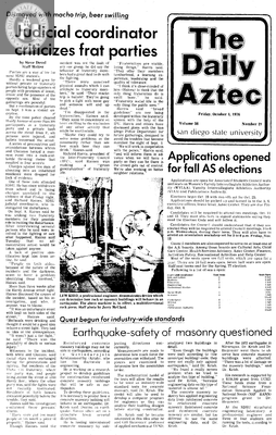 The Daily Aztec: Friday 10/01/1976
