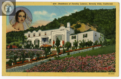 Residence of Dorothy Lamour, Beverly Hills, 1940