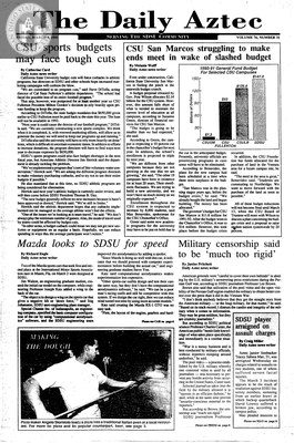 The Daily Aztec: Friday 03/08/1991
