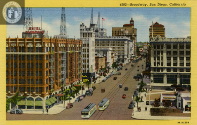 Broadway, San Diego, California, 1939