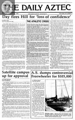 The Daily Aztec: Monday 08/26/1985