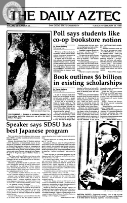The Daily Aztec: Tuesday 02/26/1985