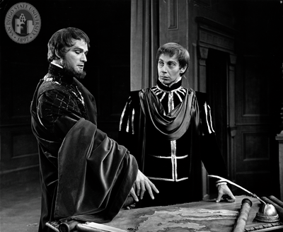 Louis Edmonds and an unidentified actor in Antony and Cleopatra, 1963