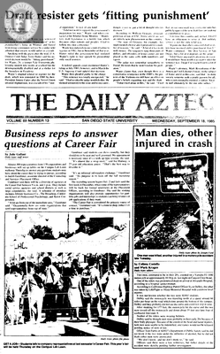 The Daily Aztec: Wednesday 09/18/1985
