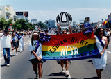 Lesbian Rights Task Force marching in parade, 1996