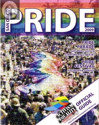 "Official Guide:  San Diego Pride, Pride Parade, Pride Festival, 2009"