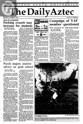 The Daily Aztec: Thursday 11/09/1989
