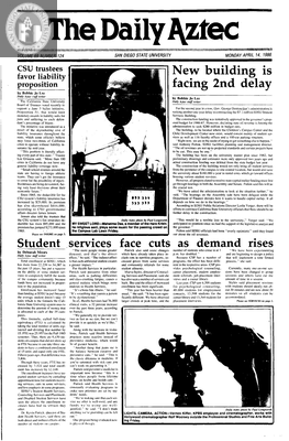 The Daily Aztec: Monday 04/14/1986