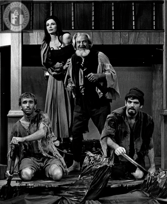 Katherine Henryk, John Oldman, Edward Horton, and Fred Coleman in Twelfth Night, 1967
