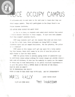 Police Occupy Campus