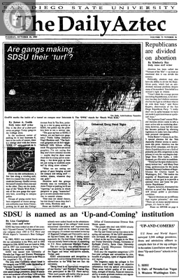 The Daily Aztec: Tuesday 10/10/1989