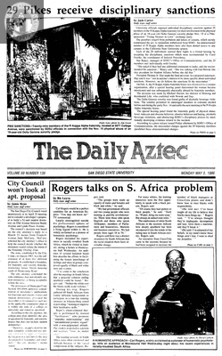 The Daily Aztec: Monday 05/05/1986