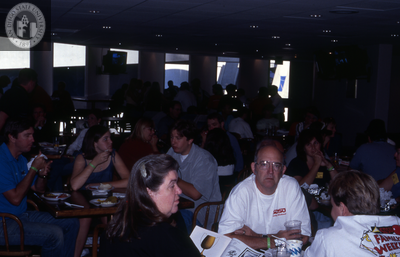 Families dine during Family Weekend, 2000