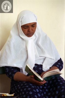 Woman student in hijab, 1996