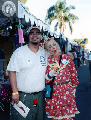 Snickerdoodle the Clown at Pride Festival, 1998
