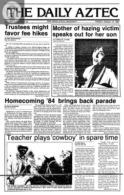 The Daily Aztec: Friday 10/19/1984