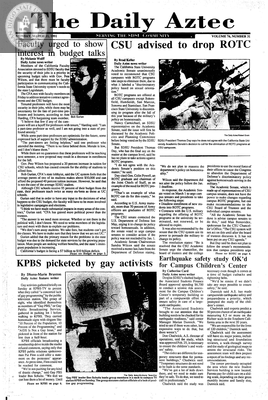The Daily Aztec: Monday 03/11/1991