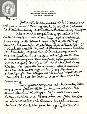 Letter from Edward P. Shaw, Jr., 1942