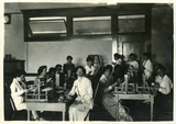 Normal School weaving class, 1918