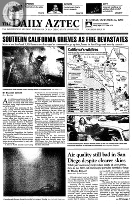 The Daily Aztec: Thursday 10/30/2003