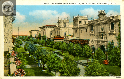 El Prado from Plaza de Panama, Balboa Park