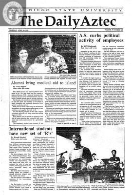 The Daily Aztec: Thursday 04/26/1990