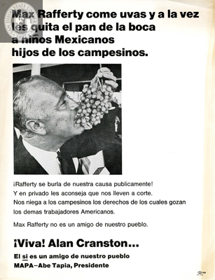 Flyer for Alan Cranston, 1968