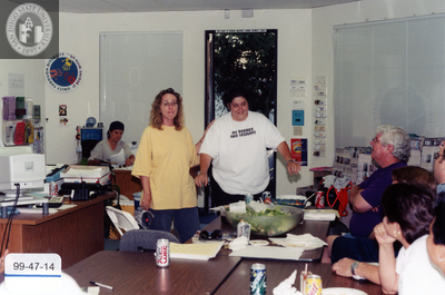 Coordinators meeting with Mandy Schultz for San Diego LGBT Pride, 1999