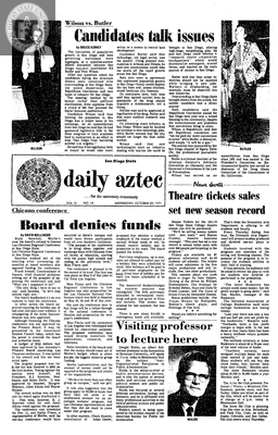 San Diego State Daily Aztec: Wednesday 10/20/1971