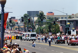 Long view of parade downtown, 1992