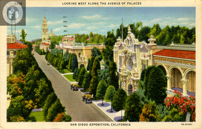 The Avenue of Palaces,  San Diego Exposition, 1933
