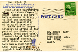 Postcard back, Ford Bowl and U. S. Naval Hospital
