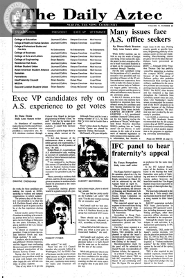 The Daily Aztec: Tuesday 04/09/1991