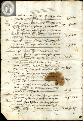 Urrutia de Vergara Papers, back of page 97, folder 8, volume 1