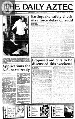 The Daily Aztec: Friday 02/15/1985