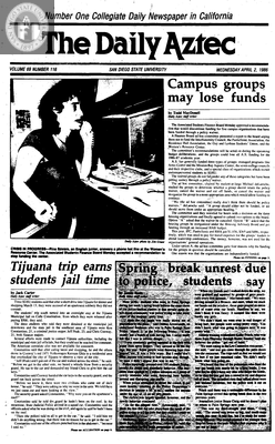 The Daily Aztec: Wednesday 04/02/1986
