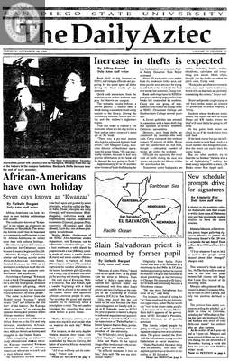 The Daily Aztec: Tuesday 11/28/1989
