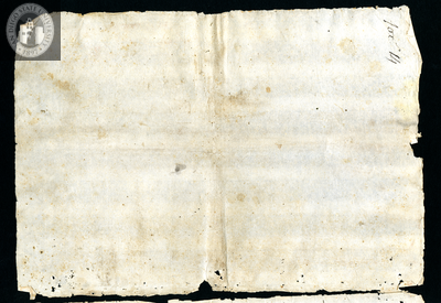 Urrutia de Vergara Papers, back of page 78, folder 16, volume 2, 1693