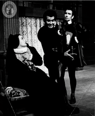Jacqueline Brooks, Douglas Watson, and Philip Hanson in King Richard III, 1961