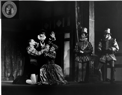 Jackson Woolley and Donna Woodruff in The Taming of the Shrew, 1950