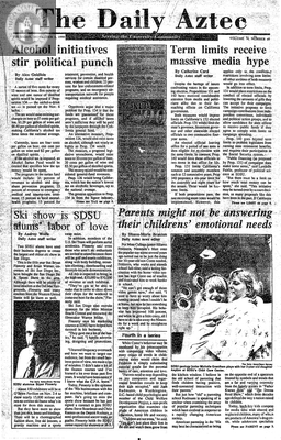 The Daily Aztec: Thursday 11/01/1990