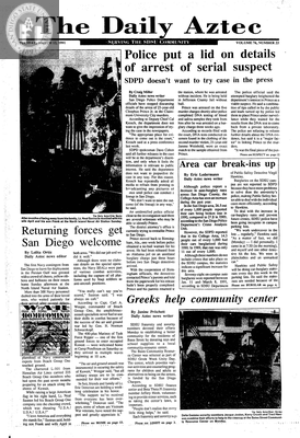 The Daily Aztec: Tuesday 03/12/1991