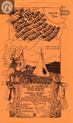 Flyer for Hill on the Moon Concerts, 1970