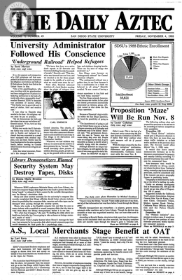 The Daily Aztec: Friday 11/04/1988