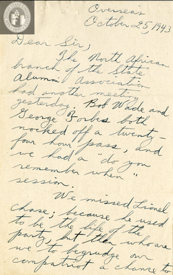 Letter from Lawrence R. Devlin, 1943